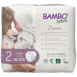 Bambo Nature Premium Baby Diapers (SIZES 0 TO 6 AVAILABLE), Size 2, 32 Count