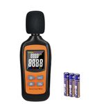 Decibel Meter,Digital Sound Level Meter Portable SPL Meter,35dB to 135dB Temperature Function,Noise Meter with A-Weighted [MAX/MIN Fast/Slow Data Hold], Use for Home, Noisy Neighbor, Factory
