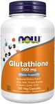 NOW Supplements, Glutathione 500 mg, with Milk Thistle Extract & Alpha Lipoic Acid, Free Radical Neutralizer*, 120 Veg Capsules, Beige