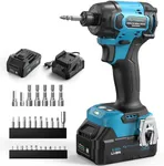 Tilswall 20V Impact Driver, 260Nm Torque Brushless Cordless, 3-Speed (0-3600 RPM), Cordless Impact Driver with LED Light, with 30 Piece Bit Set and Drivers Kit, 4Ah Battery and Fast Charger Included