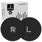 Geekria 2 Pairs Flex Fabric Headphones Ear Covers, Washable & Stretchable Sanitary Earcup Protectors for Over-Ear Headset Ear Pads, Sweat Cover for Warm & Comfort (M/Black)