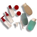 Travel Curry - Travel bottles for Toiletries - 11 in 1 Travel Bottle Kit Set - Leakproof with Lock, Portable Refillable - Use for Shampoo, Body Wash, Face Spray, Perfume (Set of 11 - Burgundy)