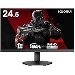 KOORUI 24.5 Inch FHD Gaming Monitor, Computer Monitors Full HD (1920 x 1080), VA, 1ms, Adpitive Sync, 2x HDMI (144Hz) & DisplayPort (180Hz), sRGB 99%, VESA, Tilt Adjustable, Eye Care