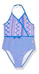 Tommy Bahama Girls' One-Piece Swimsuit Bathing Suit, Blue/Pink, 8