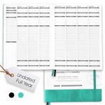 Panda Planner Undated Weekly Planner for Productivity & Happiness- 1 Year Planner - 8.5 x 11" - Softcover - Weekly Layout, Calendar, Journal, Daily Gratitude, Personal Organizer (Turquoise)