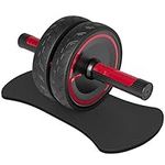 READAEER Metal Handle Ab Roller Wheel with Knee Pad Abdominal Exercise for Home Gym Fitness Equipment