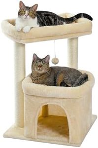 PAWZ Road Cat Tree Cat Tower with Full Wrapped Sisal Scratching Posts Suitable for Medium to Large Cats Beige