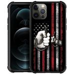 DAIZAG Case Compatible with iPhone 12 Case, Fishing American Flag Case for iPhone 12 Pro Cases for Man Woman, Protection Shockproof Anti-Scratches TPU Cover Case for iPhone 12