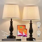 Lamps for Bedrooms Set of 2, Touch 