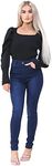 989Zé ENZO Womens Jeans Skinny Stretch Jean High Waisted Denim Pants EZL420 Jeans Dark Blue 14