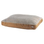 Carhartt Firm Duck Dog Bed, Durable Canvas Pet Bed with Water-Repellent Shell, Carhartt Brown with Sherpa Top, Large