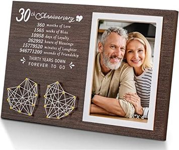Yakucho 30th Anniversary Picture Frame, Personalized Gifts for Parents, Clip Frame for Wedding Anniversary, Wife's Present from Husband(30th)