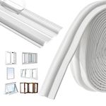 Maudzlan 236 inch/6m Window Draft Blocker,Insect Proof Self-Adhesive Insulation Seal Strip Draught Excluder Sound Proofing Strip, Foam Tape for Windows Doors (White)