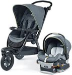 Chicco Activ3 Jogging Stroller Travel System, Includes Chicco KeyFit 30 Infant Car Seat with Base, Lightweight Aluminum Frame, Stroller and Car Seat Combo, Baby Travel Gear | Solar/Grey