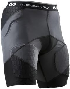 McDavid Compression Padded Girdle Shorts. Pads on HIPS, Thighs and Tailbone. Football, Lacrosse, Basketball and More.