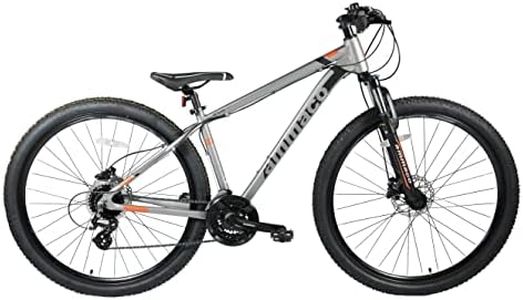 Ammaco Evo V 29er 29" Wheel Mountain Bike 24 Speed Hydraulic Disc Brakes Hardtail Front Suspension Gunmetal Alloy Small 16" Frame