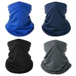 HXC Multifunctional Headwear 4Pack Face Coverings Bandana Face Mask Balaclava Snoods Bandanas for Men &Women Windproof Neck Gaiter Scarf for Cycling