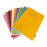 Janrax Pack of 10 A4 Assorted Coloured 80 Pages Feint and Ruled Exercise Books