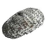 JK Home Sequin Beret Hat Sparkly Shining Beanie Cap for Women Girls Halloween Festival Party Club, Fun Costume Stretch Mermaid Dancing Cap Silver