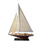 Detailed 50cm long wooden model Endeavour J Class Sailing Yacht | Americas Cup Racing Yacht | Nautical ornament | sailboat model | Endeavour sailing ship model | Fully assembled model boat kit