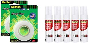 3M Scotch Magic Tape Refill - Pack of 2 Scotch White Glue Stick - Pack of 5