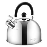 MAXCOOK 304 Stainless Steel Whistling Tea Kettle 3.17 Quart/3L, Suitable to Boiling Water & Tea on Induction Stove, Gas Stove Top