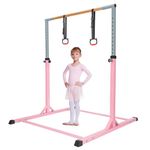 JF HOME BLISS Gymnastics Bar for Kids, Gymnastics Bars with Rings Height Adjustable Horizontal Bar – Safe and Stable Gym Bar for Home Training, Garden, Outdoor & Indoor Use