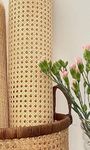 MR Rattan Cane Webbing Weaving Natural Rattan Cane Mesh Roll Home Furnishing Chair Soffa Table Multi Size (18X36)