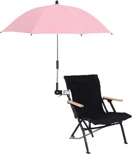 qzjijosen Chair Umbrella with Clamp, Universal Adjustable Beach Umbrella UV Protection Portable Sun Shade Umbrella for Patio Chairs, Beach Chairs, Strollers, Wheelchairs,and Golf (Pink)