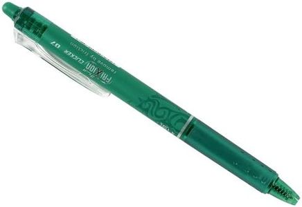 Pilot Frixion Clicker Erasable Retractable Gel Pen, Fine Tip (0.7mm) - Green