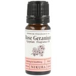 Nikura | Rose Geranium (Egyptian) Fragrance Oil - 10ml | Perfect for Soap Making, Candle Making, Wax Melts, Diffuser | Great for use in Bath Bombs, Perfume Scents, Potpourri | Vegan & UK Made