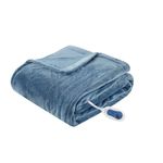 Beautyrest Heated Electric Blanket for Cold Weather, Fast Heating Heated Blanket, Auto Shut Off, Virtually Zero EMF, Multi Heat Setting, UL Certified, Sapphire Throw (60 inx70 in)