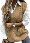 EVALESS Womens Sweater Vest V Neck 