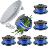 8 Pcs AC14RL3A Replacement Weed Wacker String for Ryobi One+, 0.065" Diameter String Trimmer Refill, and AC14HCA Cover Cap Compatible with Ryobi 18v, 24v, and 40v Cordless Trimmers(6 Spools+2 Caps)