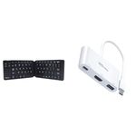 Portronics Chicklet Foldable QWERTY Keyboard, Mini Pocket Sized, Rechargeable, Bluetooth Wireless, O