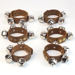 Jingle Bells,Vintage Leather Band Wrist Bells,Christmas Bells Percussion Instruments for Musical Rhythm Learning and Band Performance