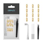 Creality Ender 3 V3 SE Nozzles 12pcs,0.4mm Original High Speed M6 Filament Hot End Brass Nozzles High Temperature Wear Resistant for Ender 5 S1, Ender 7 3D Printer