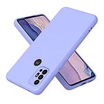 SEAHAI Case for Motorola Moto G30/Moto G20/Moto G10/Moto G10 Power, Ultra Slim Shockproof Liquid Silicone Cover with Soft Anti-Scratch Microfiber Lining, Silky-Soft Touch Protective Case - Purple
