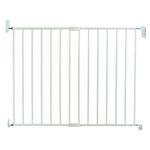 Munchkin Metal Lindam Stair Gate, Easy Close Extending Toddler & Baby Gate,Wide Stair Gate,Extendable Fit Baby or Dog Gate,Baby Safety Gate for Stairs & Doorways,No Bar Child Gate,64.5-102cm,White