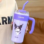 HaRvic Tumbler for Gym, 860ml Stainless Steel Vacuum Insulated Cup - Leak Proof - Straw Wide MouthDouble Walled themo Flask hot and Cold Tumbler for Office, Sport, Travel, Home (Purple)