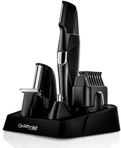 Groomiist All in One Beard Body & Ball Grooming kit Trimmer for Men Cordless Multi 4 in 1 Set | Nose-Ear Hair Trimmer, Foil Shaver | Trimming Private Part Head 20 Length Setting & Fast Charging