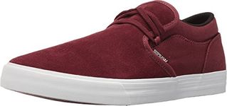 Supra Mens Cuba Burgundy White Shoes