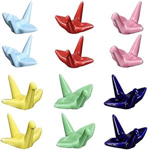 YouYuer 12PCS Soportes para Palillos,Palillos Descansa Cerámica Palillos Titulares de Cocina Utensilio Cubiertos Cubiertos Cena Cuchara Tenedor para Comedor,Restaurante,Casa(Color Aleatorio)