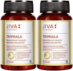 Jiva Triphala Tablet - 120*2 (240) Tablets | Ayurvedic Triphala Churna Tablets Improves Digestion, Supports Immune System | Helps in Detox & Relieves | Constipation Colon & Gut Health For Eye & Hair
