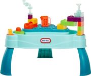 Little Tikes Build & Splash Water Table with 25 Piece Accessories - Wet/Dry Play, Indoor/Outdoor with Removeable Grow-with-Me Legs