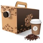 Lamido Insulated Coffee To Go Container, 96 oz, Set of 10, Disposable Coffee Dispensers with Handle, for Hot/Cold Bulk Beverages, Take Out Boxes for Parties, Catering, Cafe, Office, Camping