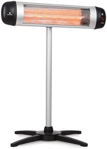 Blumfeldt Standing Infrared Heater, Wall Mount Patio Heater, 2500W Terrace Outdoor Heater for Garden and Home, Electric Patio Heaters, Safe, CO2-Free Energy Efficient IP34 Outdoor Electric Heater