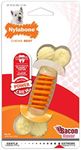 Nylabone Extreme Tough Pro Action Dog Chew Toy, Cleans Teeth, Bacon Flavour, Small, for Dogs Up to 11 kg