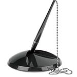 2 x Quality Reception Pen On Chain with Stand +6 Refills Bank Desk Shop