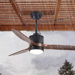 EKIZNSN 42 Inch Outdoor Wet Rated Ceiling Fans Waterproof for Patios/Gazebo/Pergola, with 16ft Extender Cord